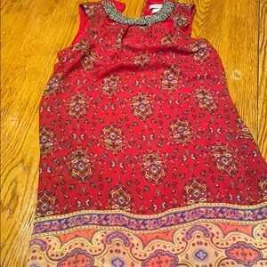 Speechless red sleeveless dress. Beaded details at neckline.  Size Small.
